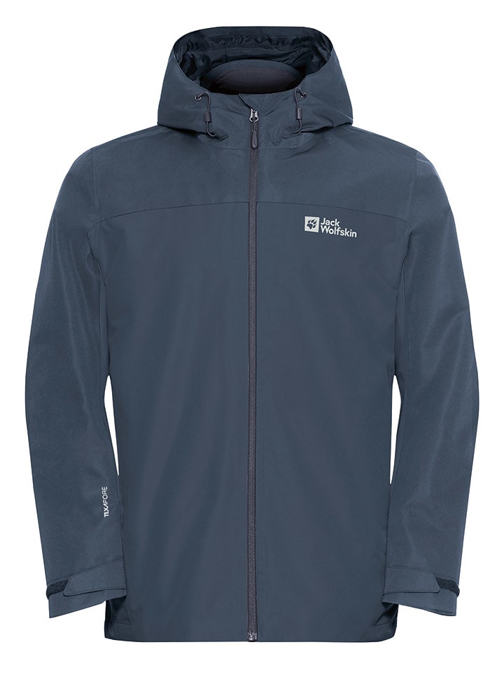 Jack Wolfskin Kurtka funkcyjna 3w1 "Taubenberg" w kolorze granatowym rozmiar: M