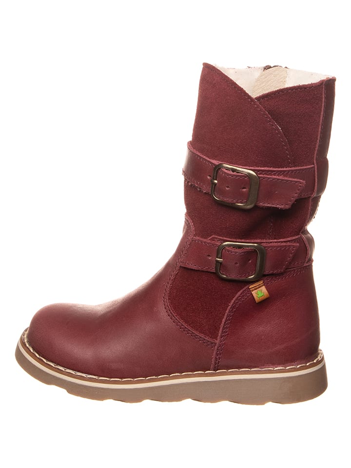 El Naturalista Skórzane kozaki zimowe w kolorze bordowym rozmiar: 28