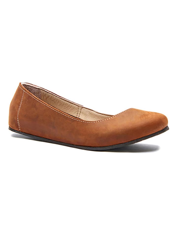 Comfortfusse Skórzane baleriny w kolorze brązowym rozmiar: 36