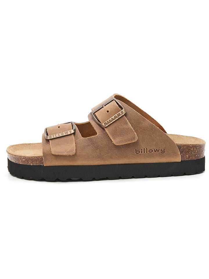 billowy Skórzane klapki w kolorze brązowym rozmiar: 37