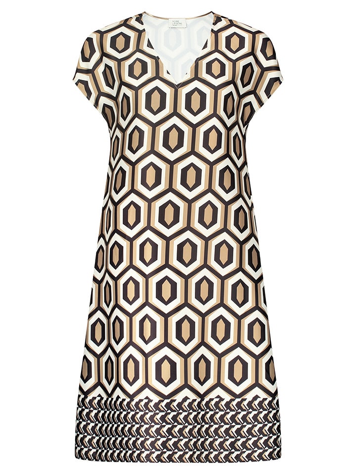 Vera Mont Sukienka w kolorze beżowo-kremowo-ciemnobrązowym rozmiar: 40