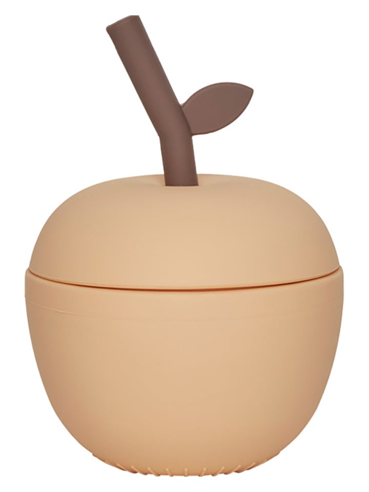 OYOY mini Kubek "Apple" w kolorze beżowym - 6 m+ rozmiar: onesize