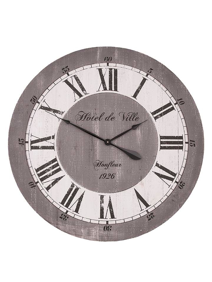 Anticline Zegar ścienny w kolorze szaro-białym - Ø 85 cm rozmiar: onesize