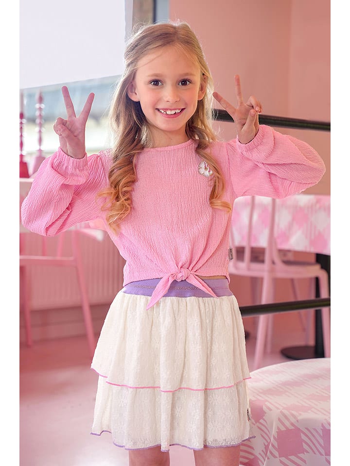 B.Nosy Spódnica "Rany" w kolorze biało-fioletowym rozmiar: 146/152