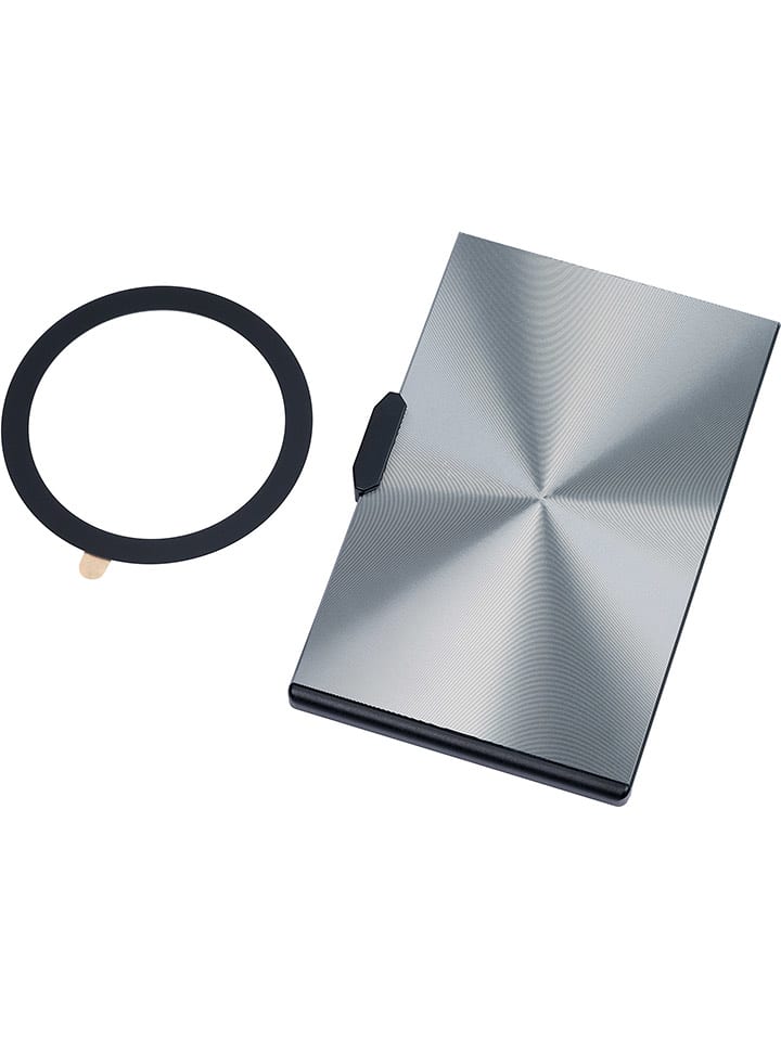 Troika Etui "MagSafe" w kolorze srebrnym na karty rozmiar: onesize