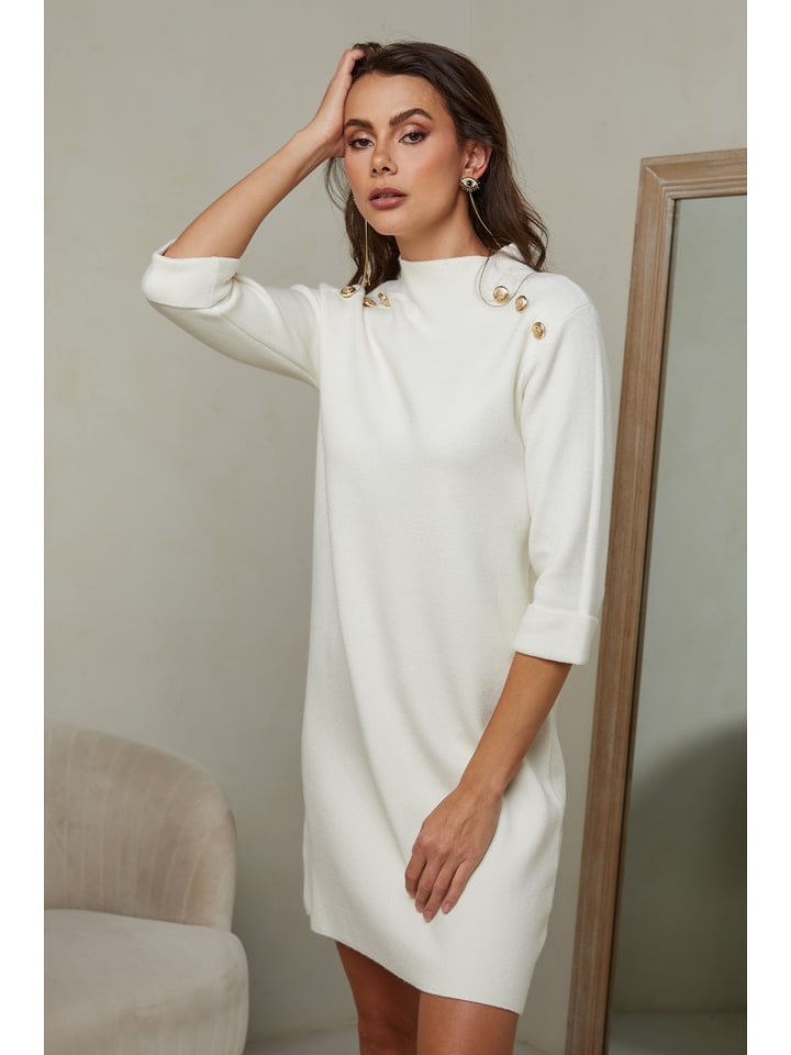 Joséfine Sukienka "Ercsi" w kolorze kremowym rozmiar: XL