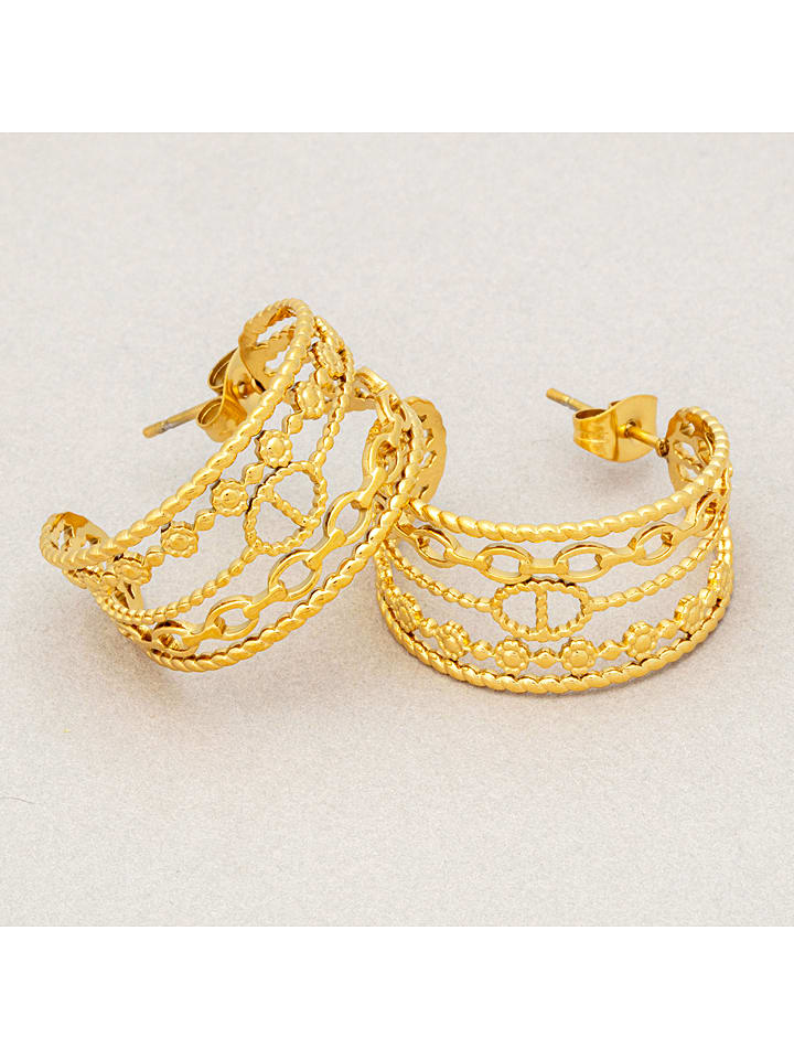 LA CHIQUITA Pozłacane kolczyki-półkreole rozmiar: onesize