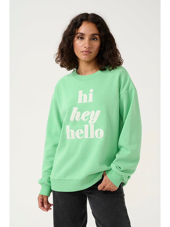 Kaffe Bluza "Ellen" w kolorze zielonym rozmiar: M