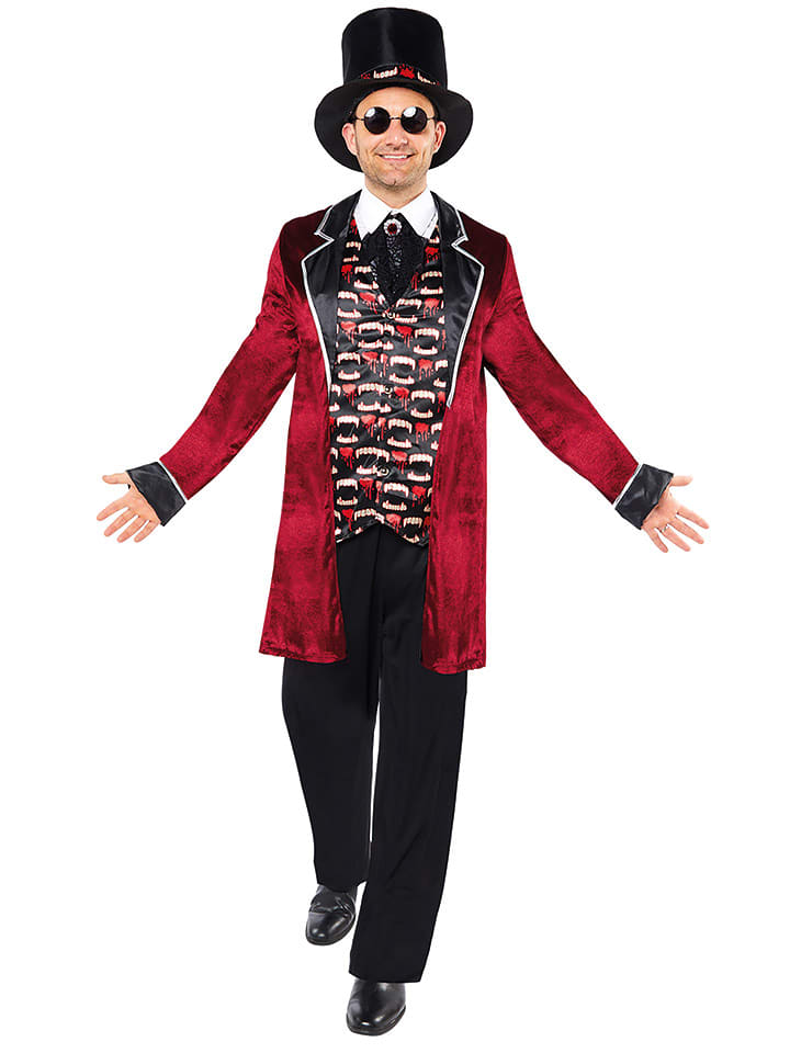 Carnival Party 2-częściowy kostium "Midnight Vampire" w kolorze czerwono-czarnym rozmiar: M