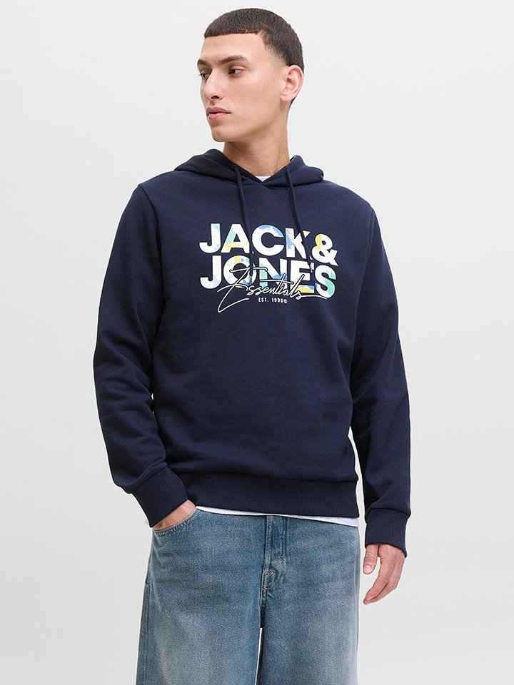 Jack & Jones Bluza "Geplas" w kolorze granatowym rozmiar: M