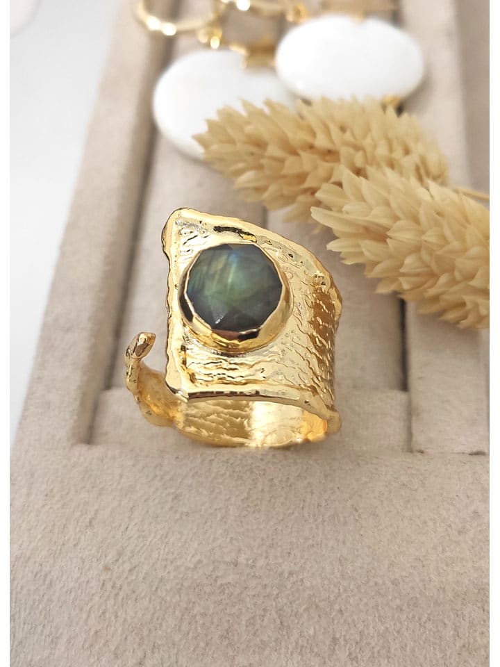 Nakkash Pozłacany pierścionek z topazem rozmiar: onesize