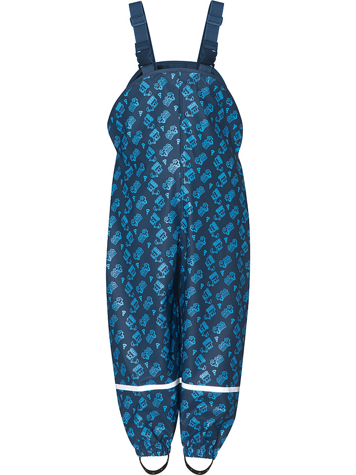 Playshoes Ogrodniczki przeciwdeszczowe w kolorze granatowo-turkusowym rozmiar: 116