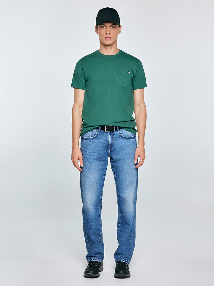 BIG STAR Koszulka "Carbon" w kolorze zielonym rozmiar: M