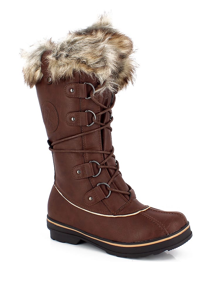 Kimberfeel Kozaki zimowe "Manon" w kolorze brązowym rozmiar: 37