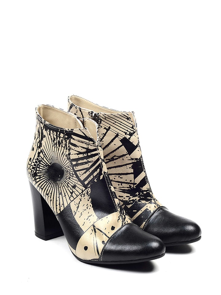 Goby Botki w kolorze beżowo-czarnym rozmiar: 37