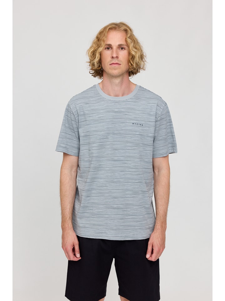 MAZINE Koszulka "Wobbly" w kolorze niebieskim rozmiar: L