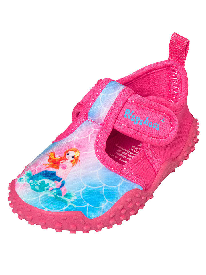 Playshoes Buty kąpielowe w kolorze różowym ze wzorem rozmiar: 22/23