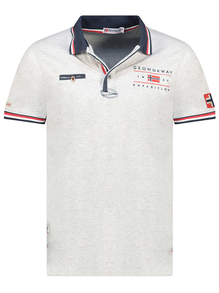 Geographical Norway Koszulka polo "Konbustyble" w kolorze szarym rozmiar: S