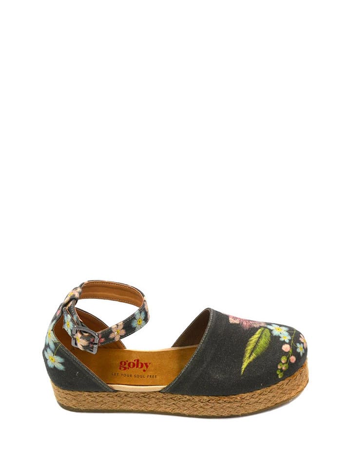 Calceo Espadryle w kolorze czarnym ze wzorem rozmiar: 36