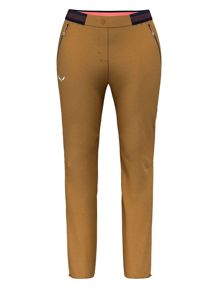 Salewa Spodnie funkcyjne "Pedroc 2" w kolorze jasnobrązowym rozmiar: 34