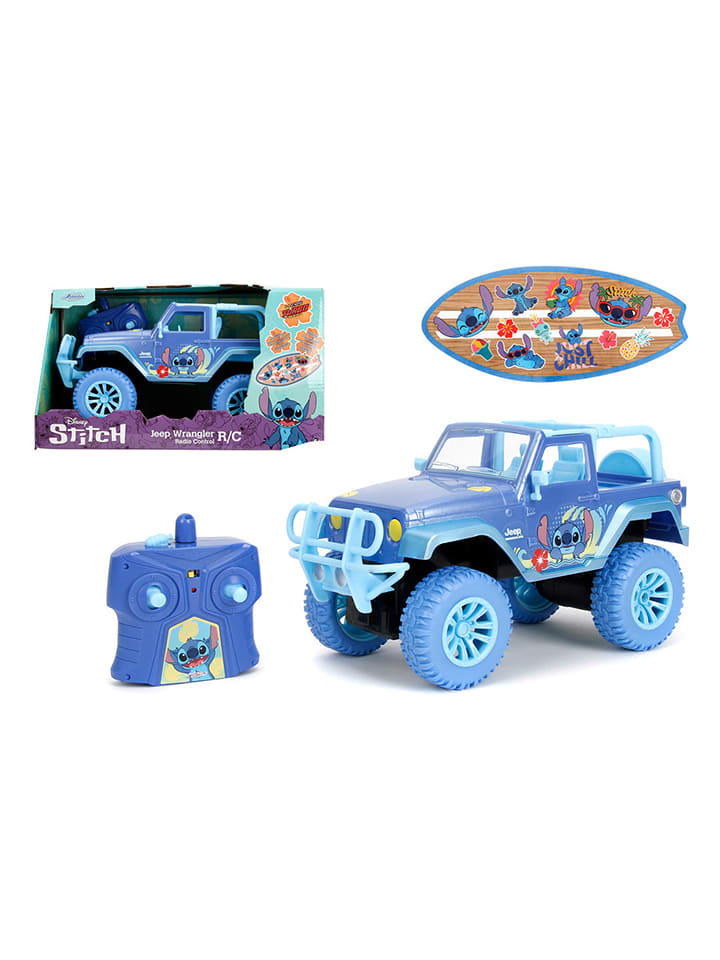 Dickie Samochód zdalnie sterowany "Stitch Jeep" w kolorze błękitnym - 6+ rozmiar: onesize