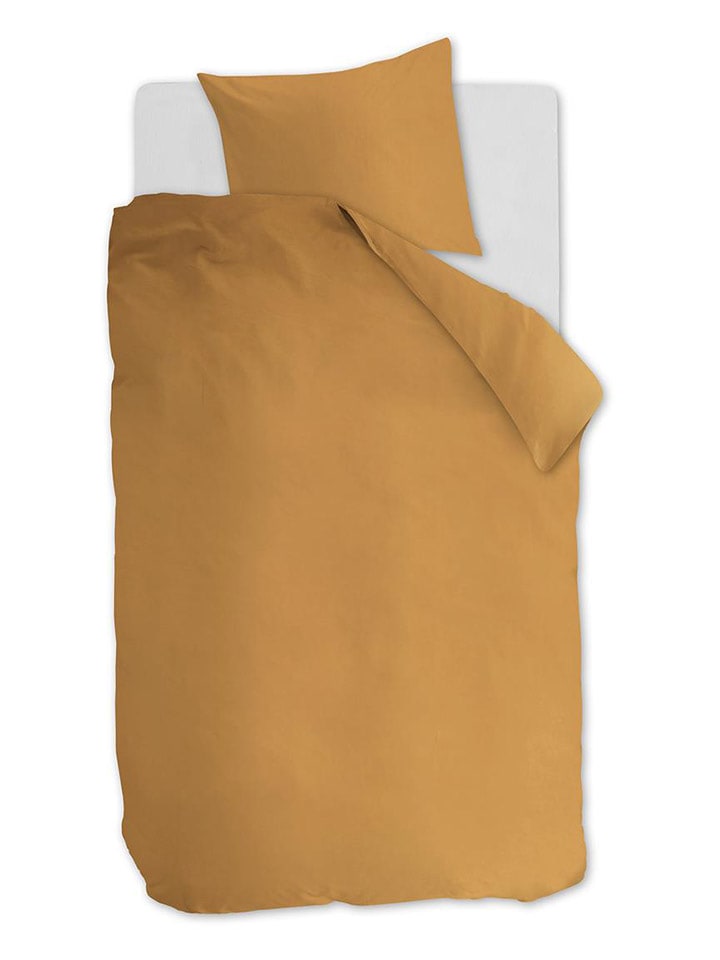 Beddinghouse Komplet pościeli "Uni" w kolorze musztardowym rozmiar: 240x200/220 cm