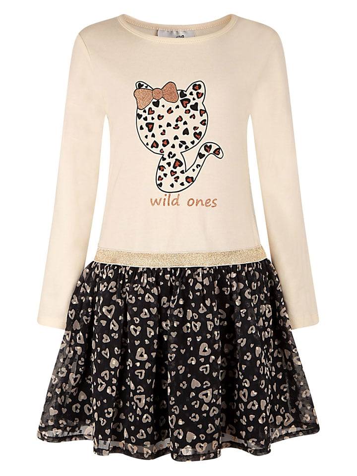 happy girls by Eisend Sukienka w kolorze beżowym rozmiar: 152