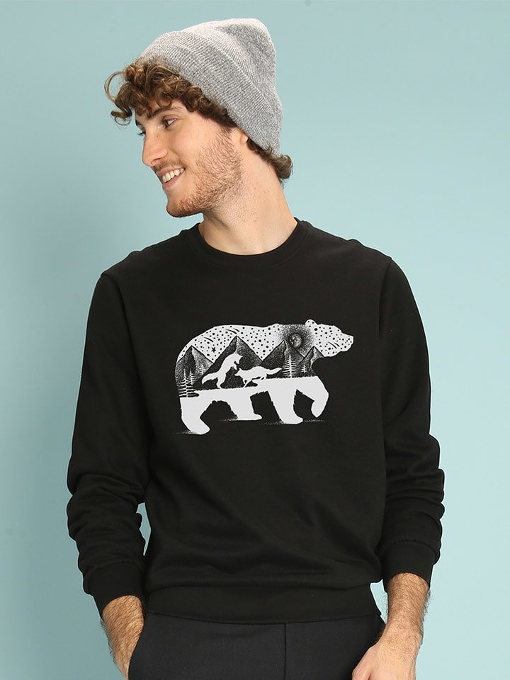 WOOOP Bluza "Bear Foxes" w kolorze czarnym rozmiar: S