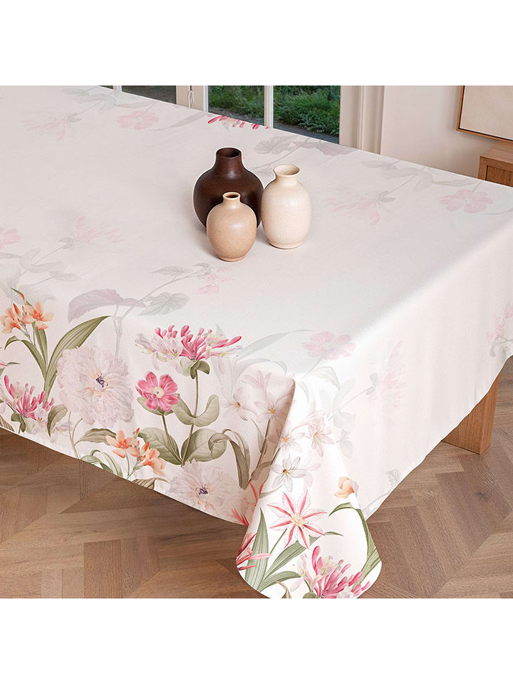 Mint Rugs Obrus "Floral Blume" w kolorze biało-jasnoróżowym rozmiar: 155x300 cm