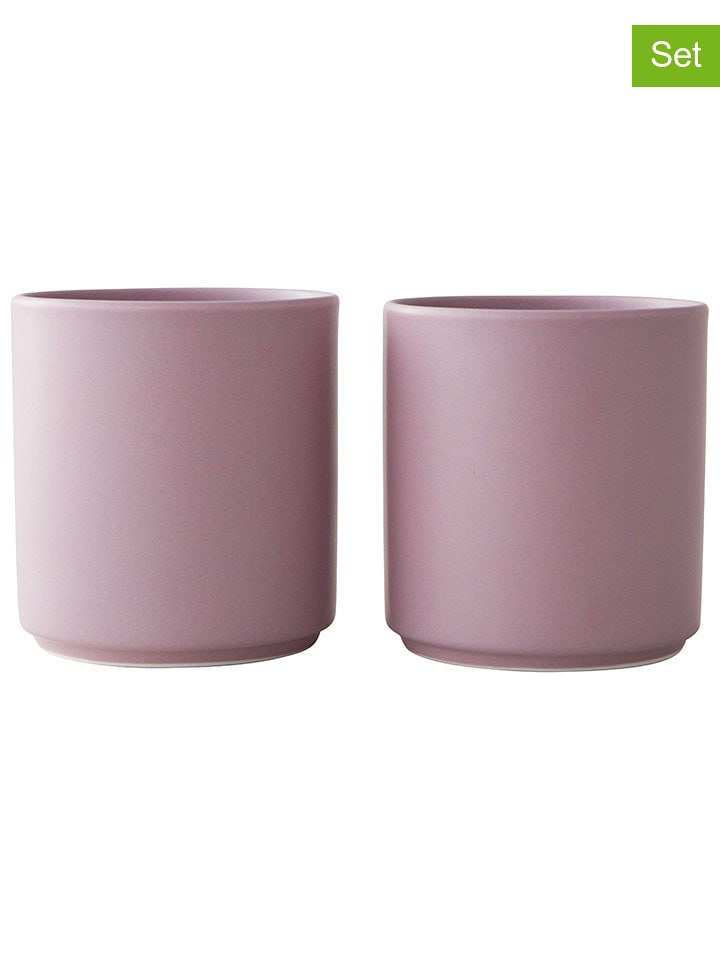 Design Letters Kubki (2 szt.) "The Mute Collection" w kolorze jasnoróżowym - 250 ml rozmiar: onesize