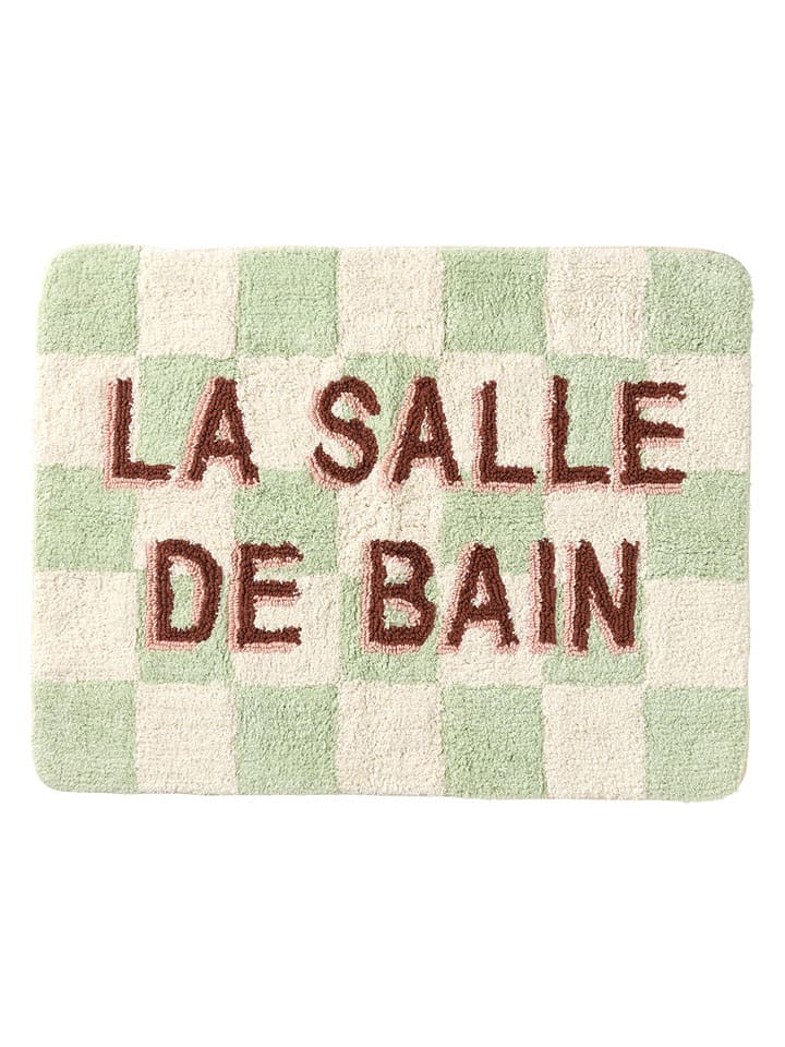 Ellos Home Dywanik łazienkowy "Paris" w kolorze zielonym rozmiar: 50x80 cm