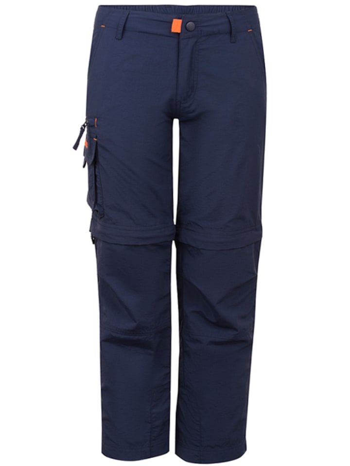 Trollkids Spodnie trekkingowe Zipp-Off "Oppland" - Regular fit - w kolorze granatowym rozmiar: 170