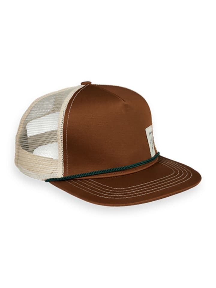 Scotch & Soda Czapka "JOE JONAS X SCOTCH SODA" w kolorze jasnobrązowo-kremowym rozmiar: L