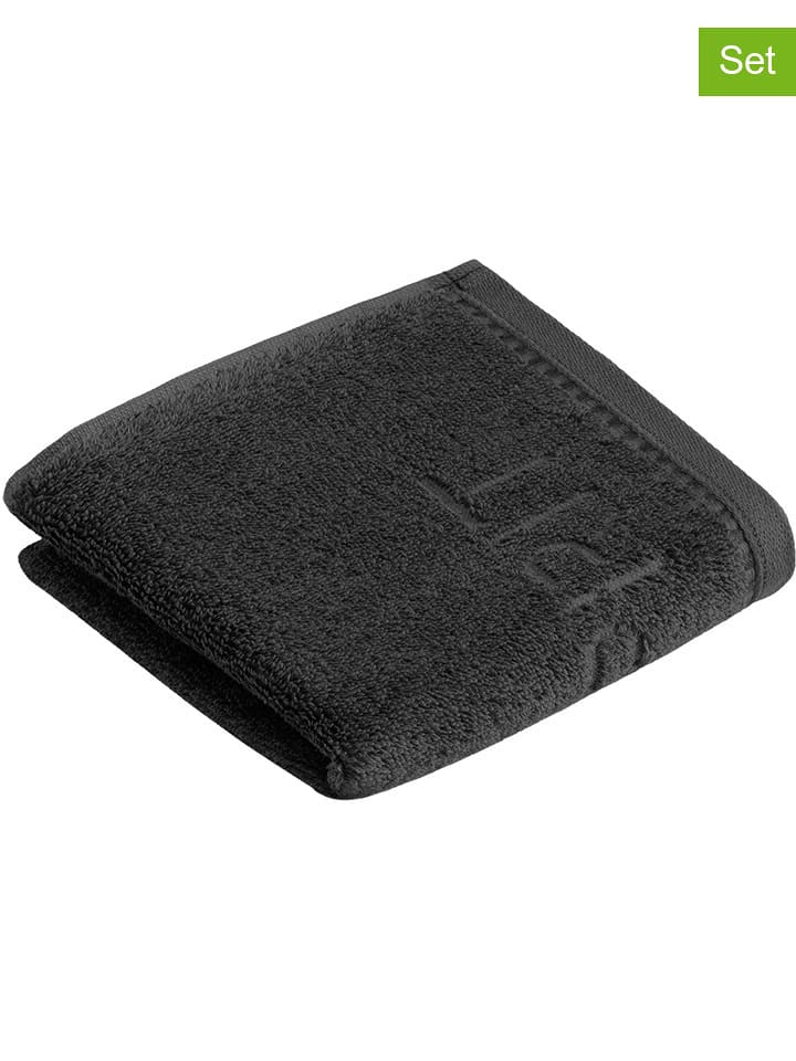 ESPRIT Ręczniki (6 szt.) "Modern Solid" w kolorze antracytowym dla gości rozmiar: 30x50 cm