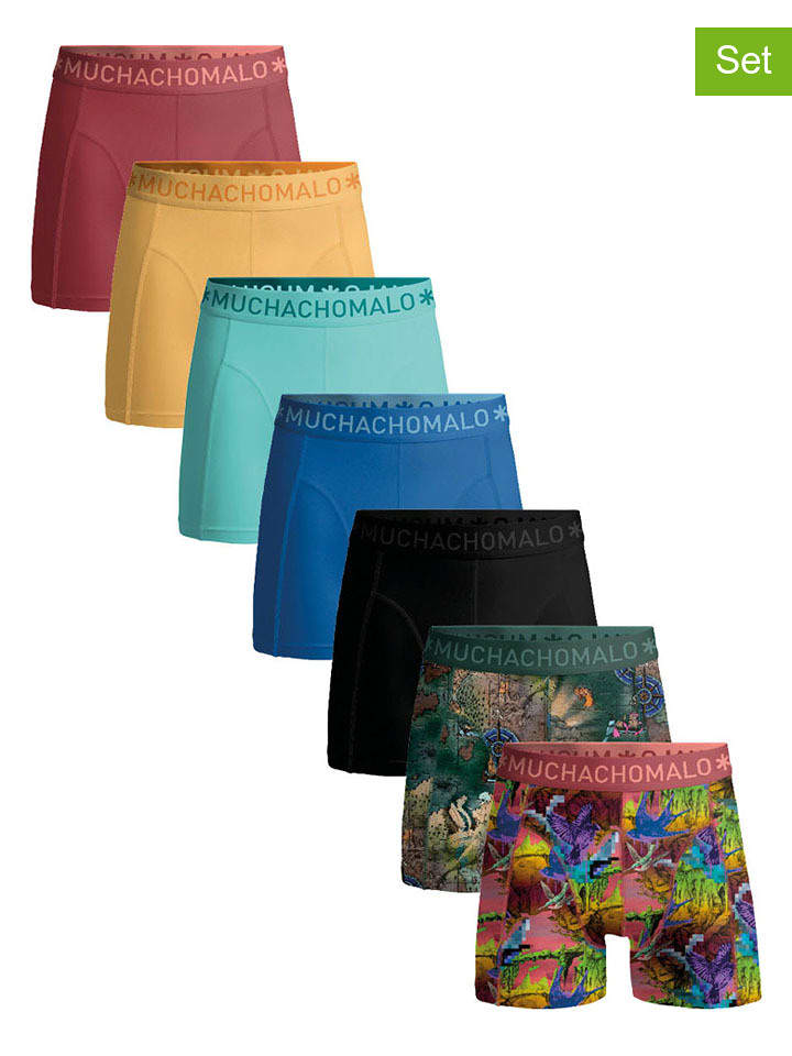 Muchachomalo Bokserki (7 par) w różnych kolorach rozmiar: XXL