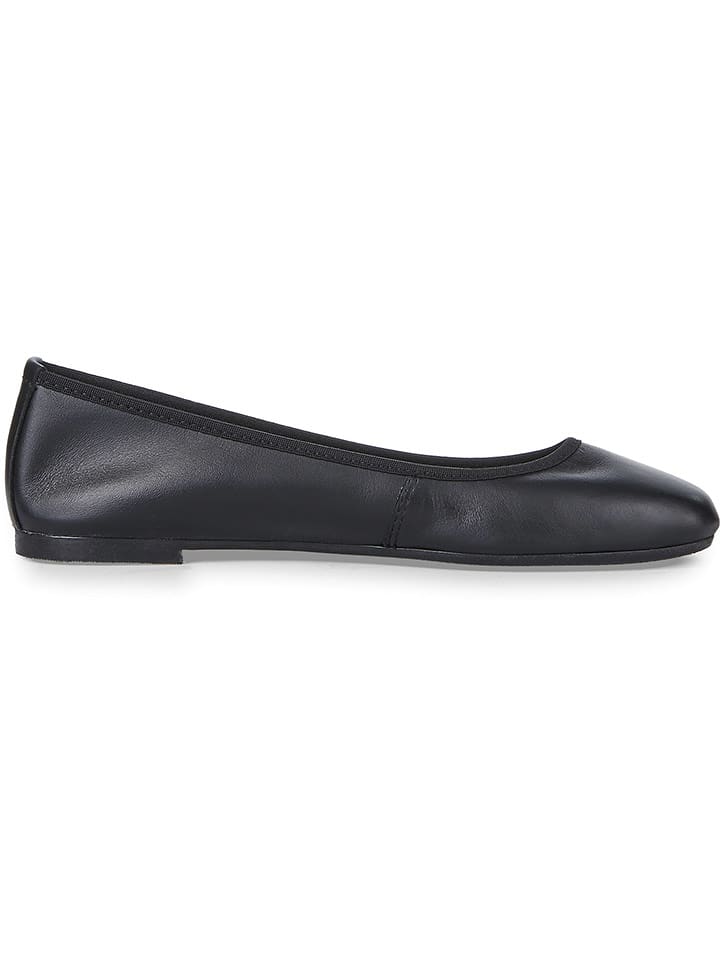 Tamaris Skórzane baleriny w kolorze czarnym rozmiar: 37