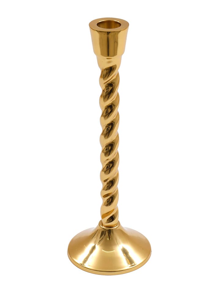 SiL Interiors Świecznik w kolorze złotym - wys. 25 cm rozmiar: onesize