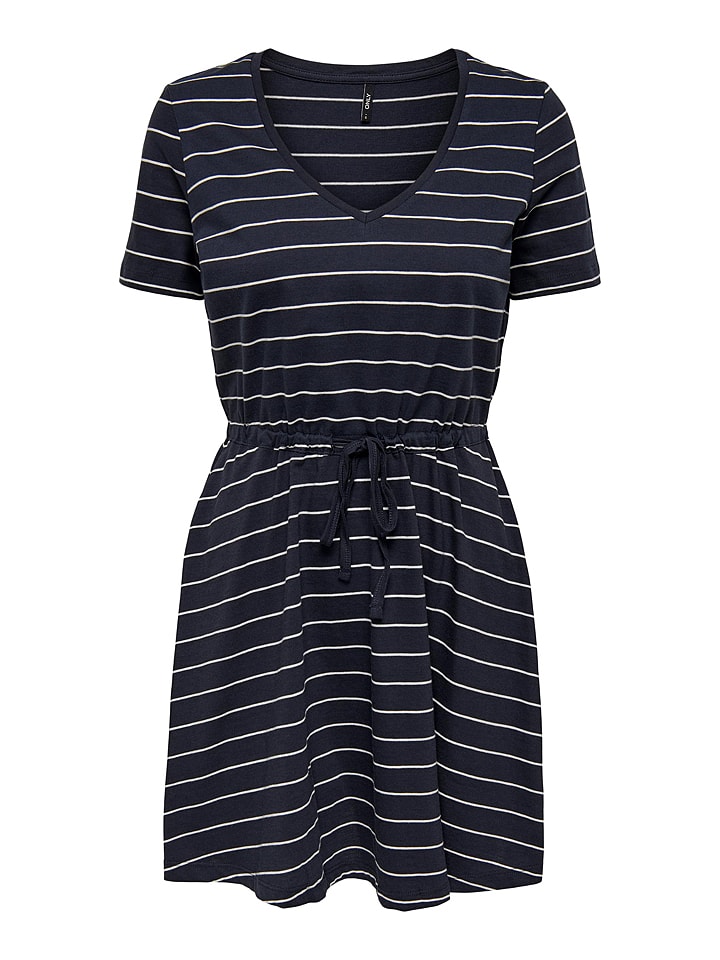 ONLY Sukienka "May" w kolorze granatowo-białym rozmiar: XS