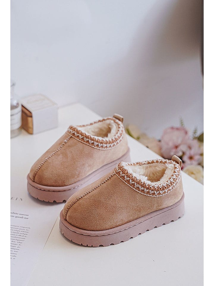 Rock & Joy Botki zimowe w kolorze beżowym rozmiar: 27