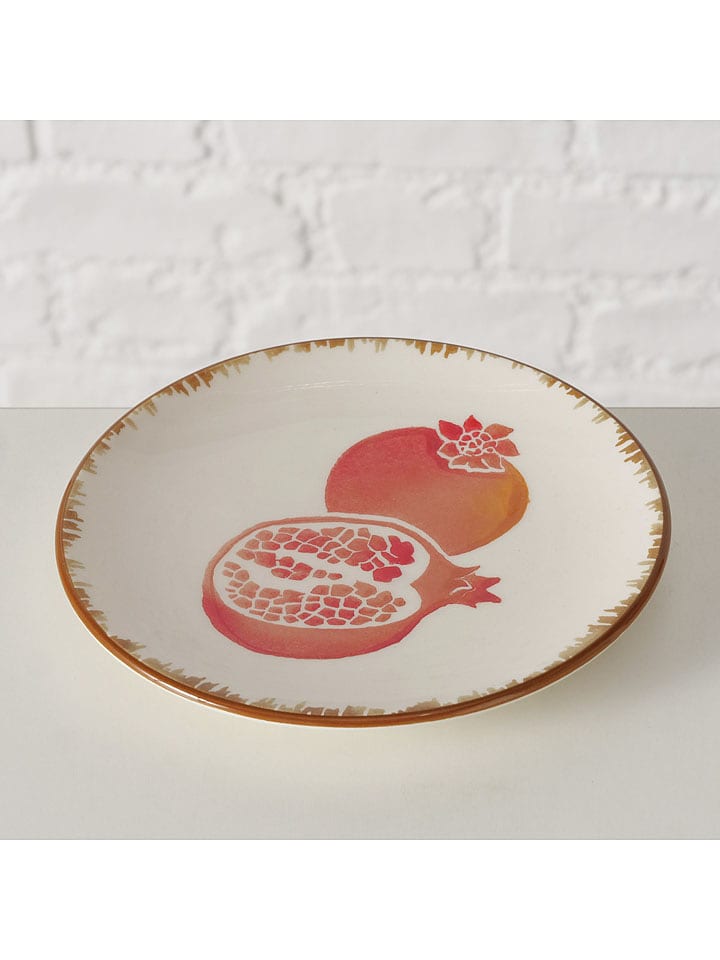 Boltze Talerz śniadaniowy w kolorze brązowo-czerwonym - Ø 16 cm rozmiar: onesize