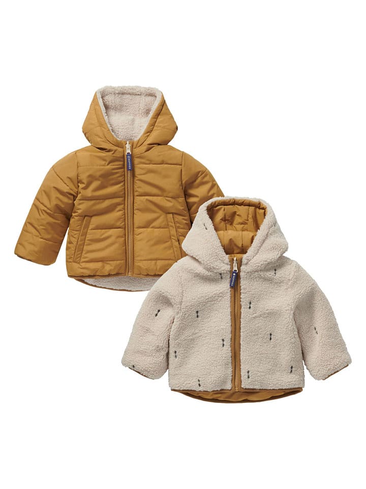 Noppies Dwustronna kurtka pikowana "Ordway" w kolorze jasnobrązowo-beżowym rozmiar: 92