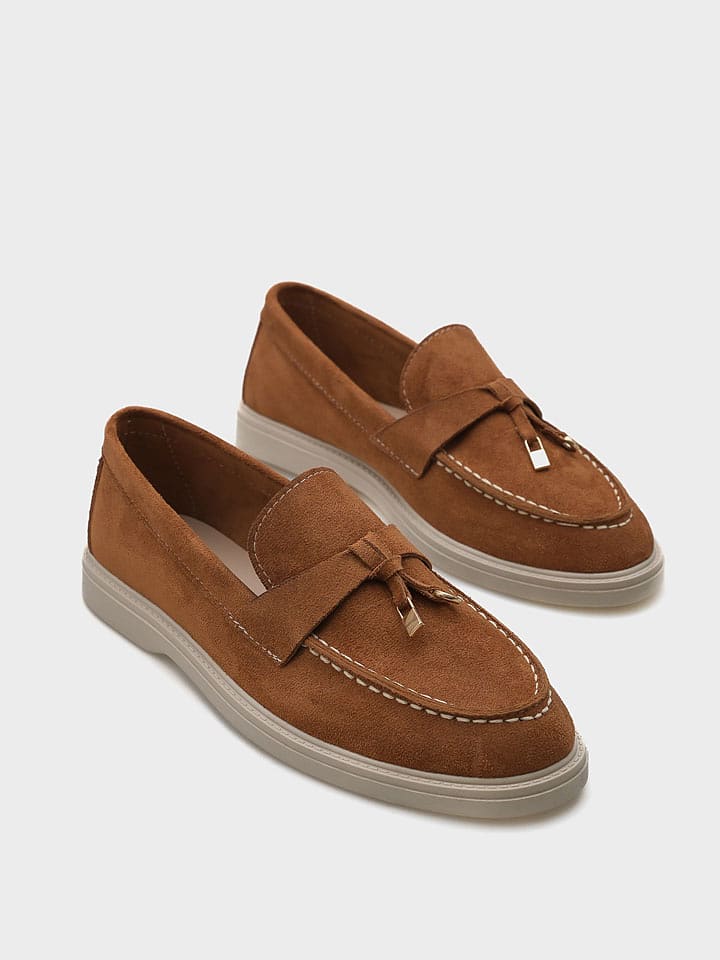 trendyol Mokasyny w kolorze jasnobrązowym rozmiar: 37
