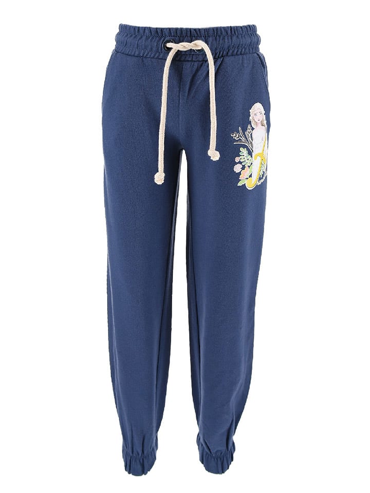 Disney Frozen Spodnie dresowe "Kraina Lodu" w kolorze granatowym rozmiar: 104