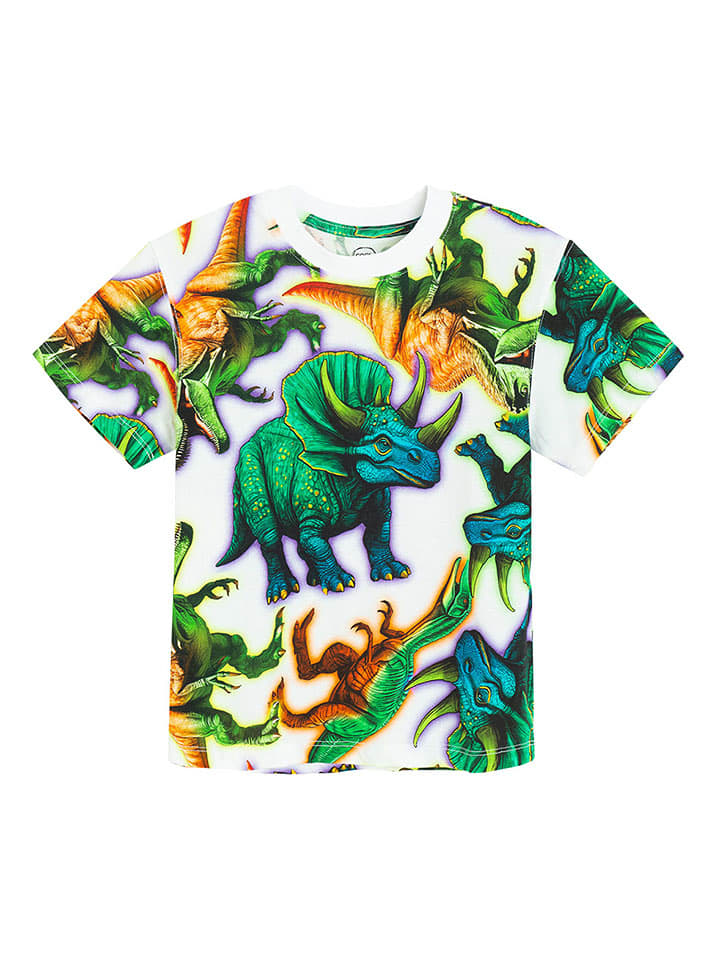 COOL CLUB Koszulka w kolorze biało-zielono-jasnobrązowym rozmiar: 92