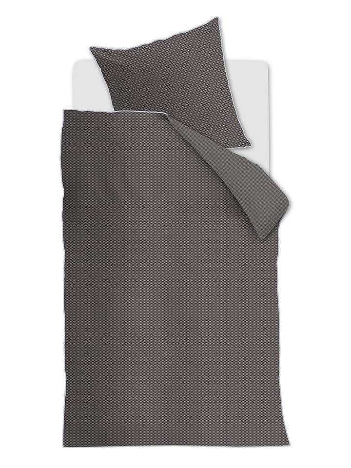 Beddinghouse Komplet pościeli satynowej "Richmond" w kolorze ciemnobrązowo-szarym rozmiar: 135x200 cm