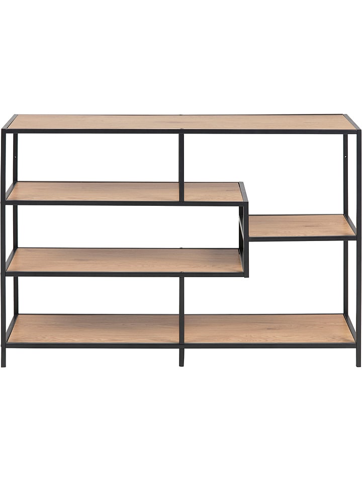 Actona Regał "Seaford" w kolorze jasnobrązowo-czarnym na książki - 114 x 78 x 35 cm rozmiar: onesize