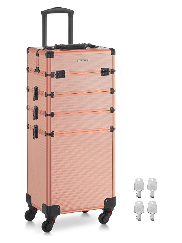 Songmics Walizka w kolorze jasnoróżowym na kosmetyki - 34 x 79,3 x 24 cm rozmiar: onesize