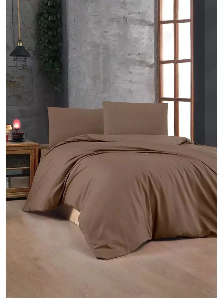 Elizabed Komplet pościeli renforcé w kolorze jasnobrązowym rozmiar: 155x220 cm