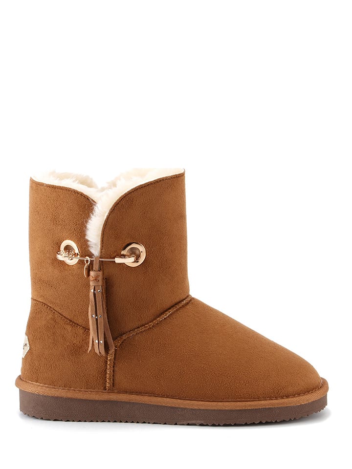 Blackfield Botki zimowe "Clair" w kolorze jasnobrązowym rozmiar: 39