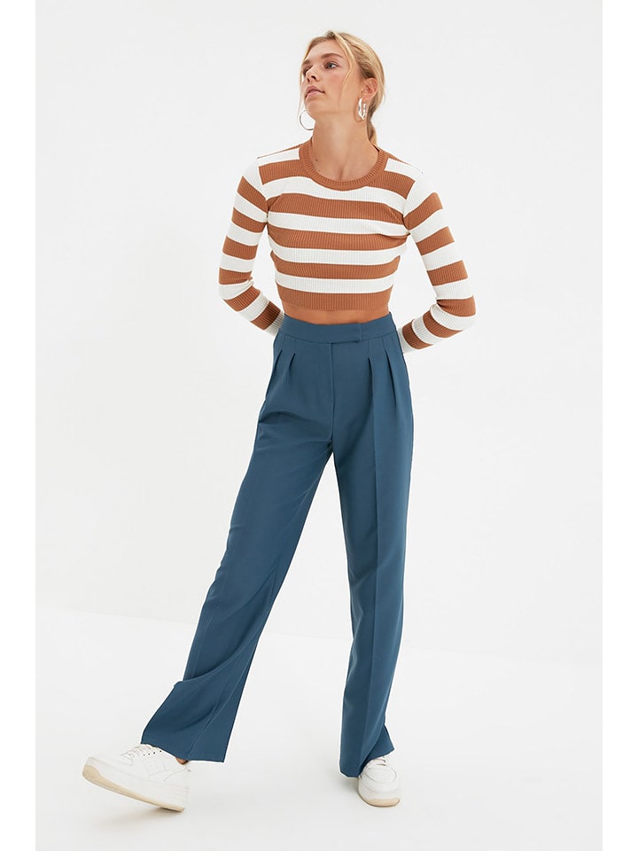 trendyol Spodnie w kolorze niebieskim rozmiar: 34